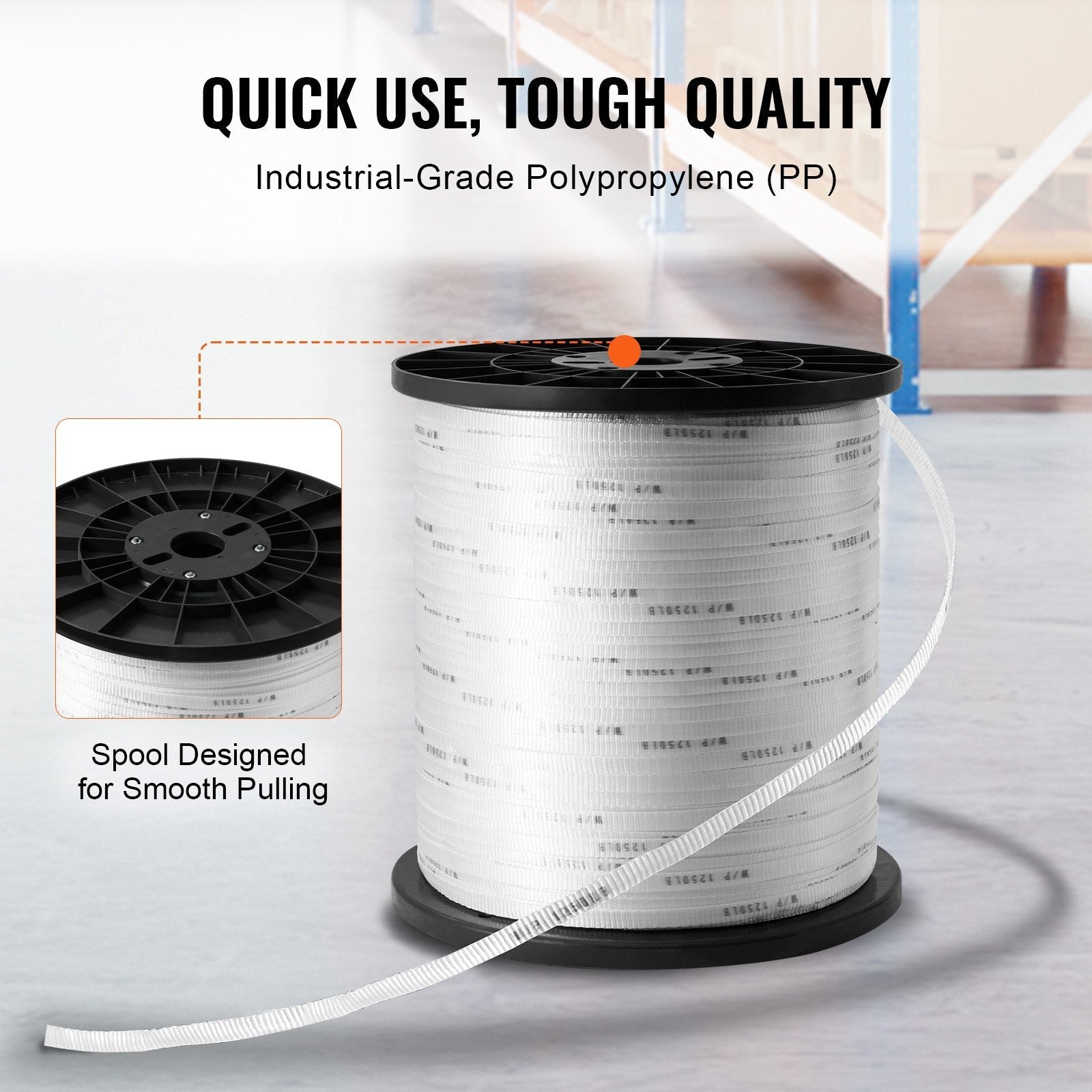 VEVOR Polyester Pull Tape, 1/2