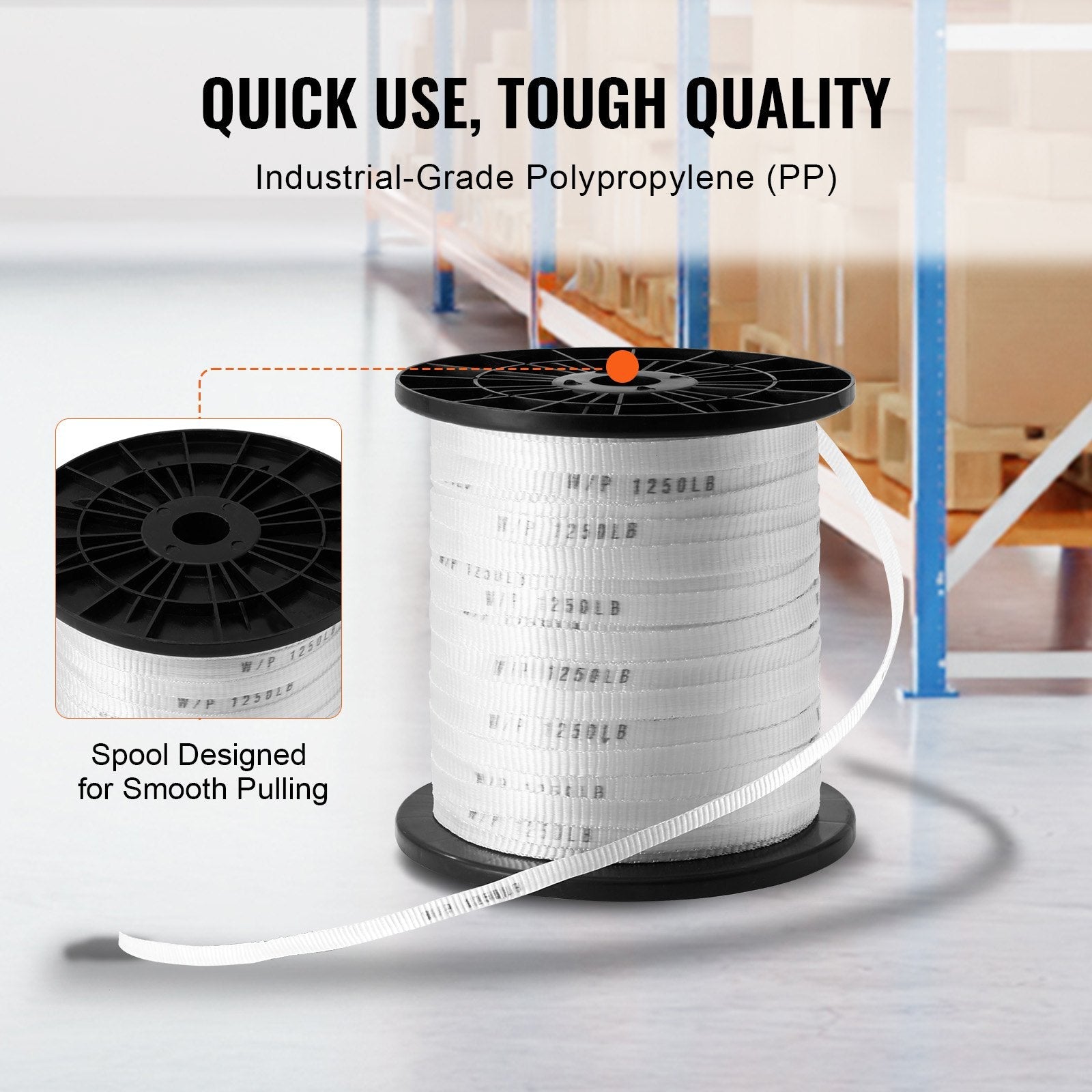 VEVOR Polyester Pull Tape, 1/2