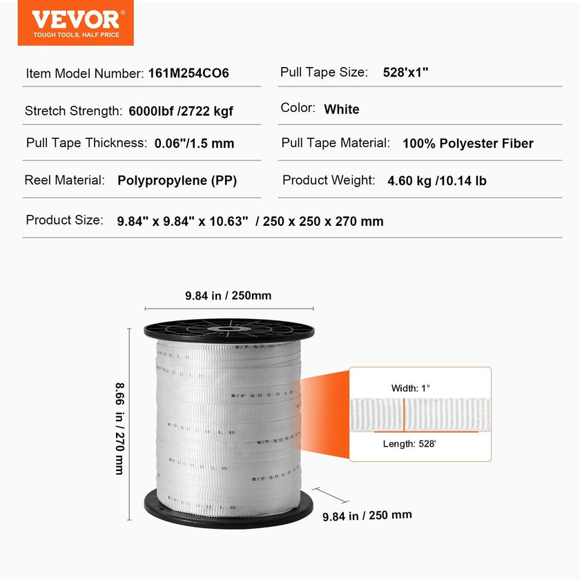 VEVOR Polyester Pull Tape, 1
