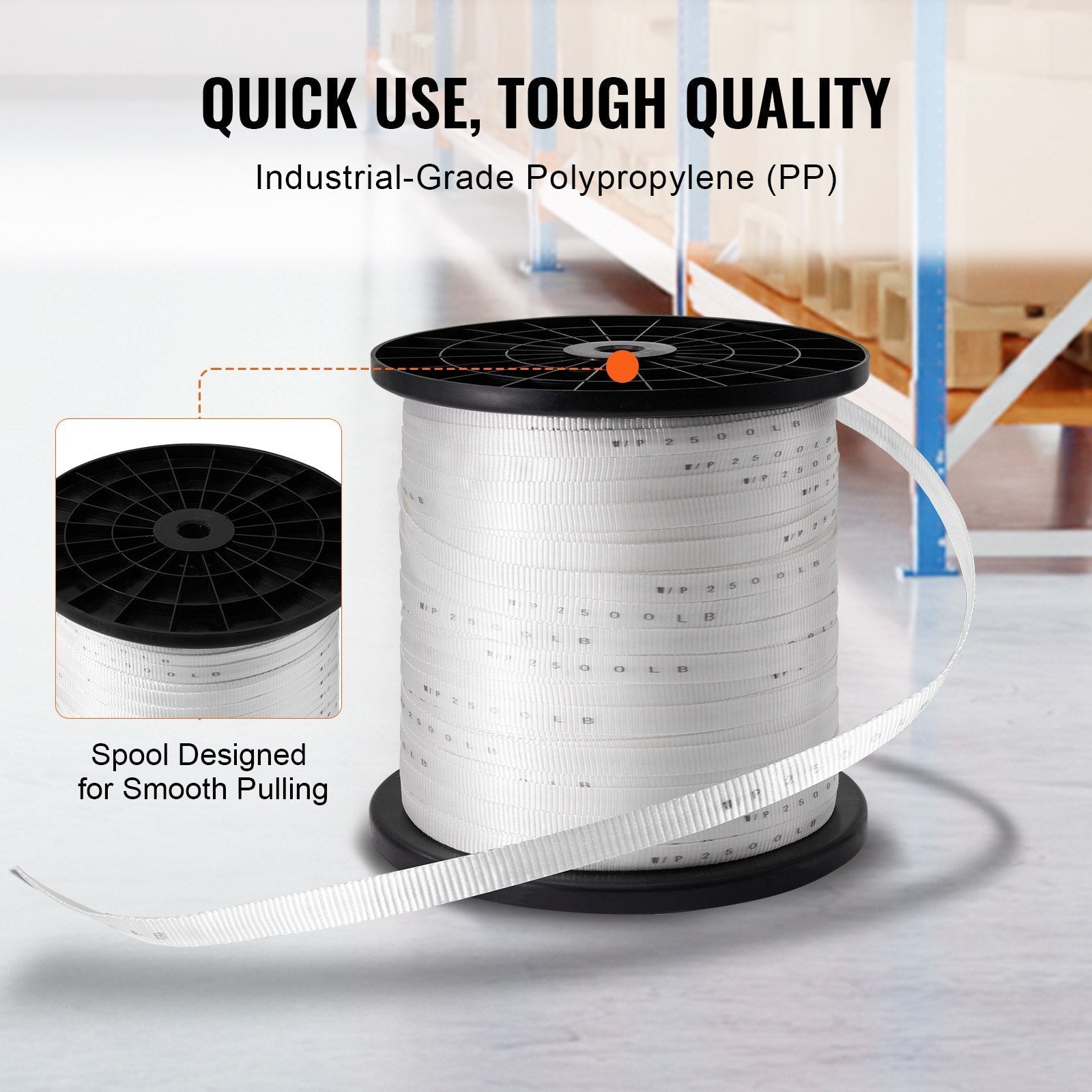 VEVOR Polyester Pull Tape, 3/4