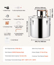 VEVOR Moonshine Still 13 Gal Water Alcohol Distiller Brewing Kit Stainless Steel
