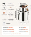 VEVOR Moonshine Still 5 Gal Water Alcohol Distiller Brewing Kit Stainless Steel