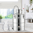 VEVOR Alcohol Still, 9 Gal 30L Water Alcohol Distiller, Home Distillery Kit include Stainless Steel Tube & Pump & One-way Exhaust Valve & Thermometer (30-120? ) for DIY Whisky Wine Brandy, Silver