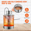VEVOR Alcohol Still, 15 Gal 50L Water Alcohol Distiller, Home Distillery Kit include Stainless Steel Tube & Pump & One-way Exhaust Valve & Thermometer (30-120? ) for DIY Whisky Wine Brandy, Silver