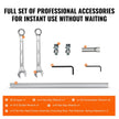 VEVOR Gas Concrete Power Screed, 8ft Aluminum Board Straight Edge Bar Set, 4 Stroke Cement Finishing Vibrating Motor with Height Adjustable Handles, High Efficient Concrete Tools 6500RPM