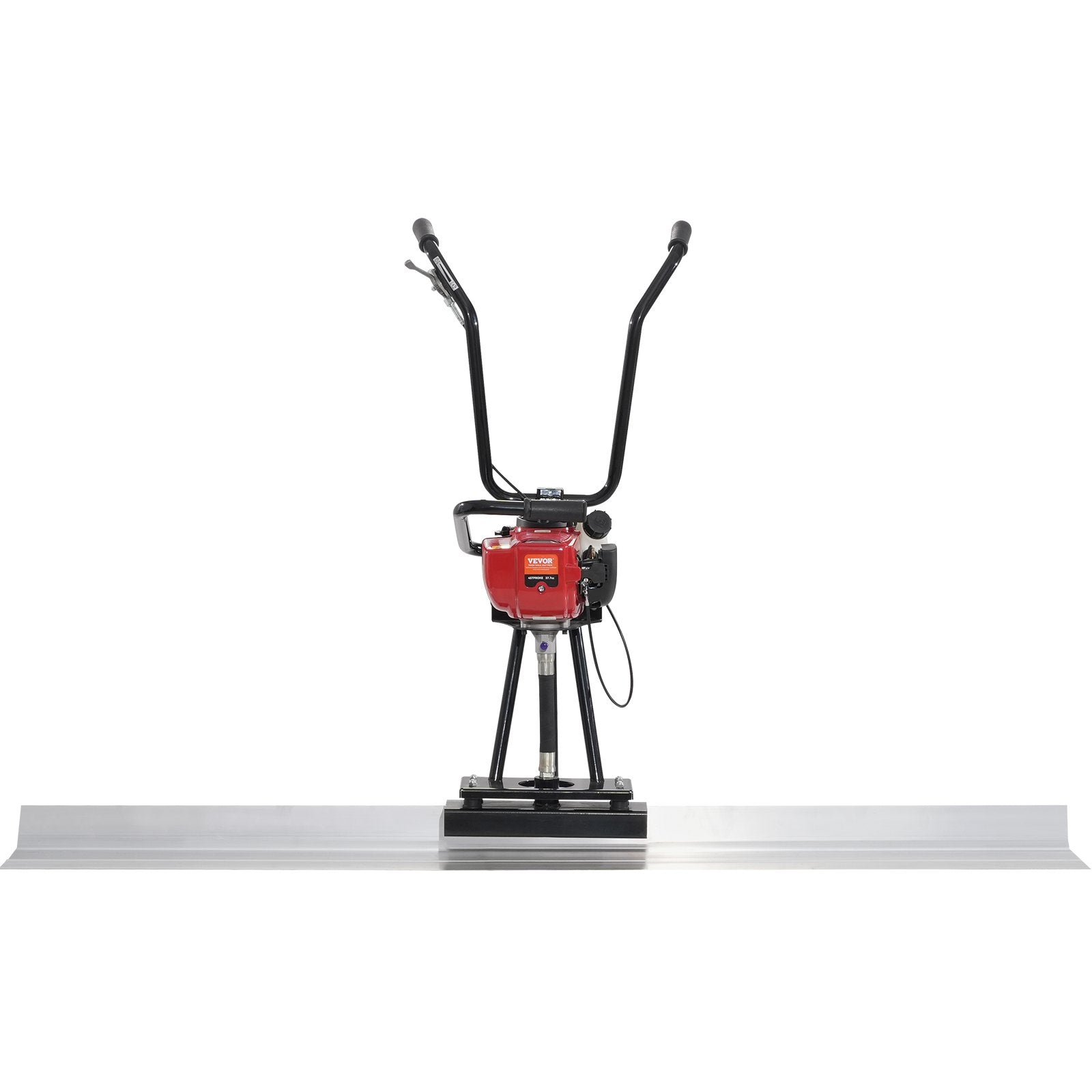 VEVOR Gas Concrete Power Screed, 6ft Aluminum Board Straight Edge Bar Set, 4 Stroke Cement Finishing Vibrating Motor with Height Adjustable Handles, High Efficient Concrete Tools 6500RPM