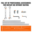 VEVOR Gas Concrete Power Screed, 6ft/8ft/11ft Aluminum Board Straight Edge Bar Set, 4 Stroke Cement Finishing Vibrating Motor w/ Height Adjustable Handles, High Efficient Concrete Tool 6500RPM