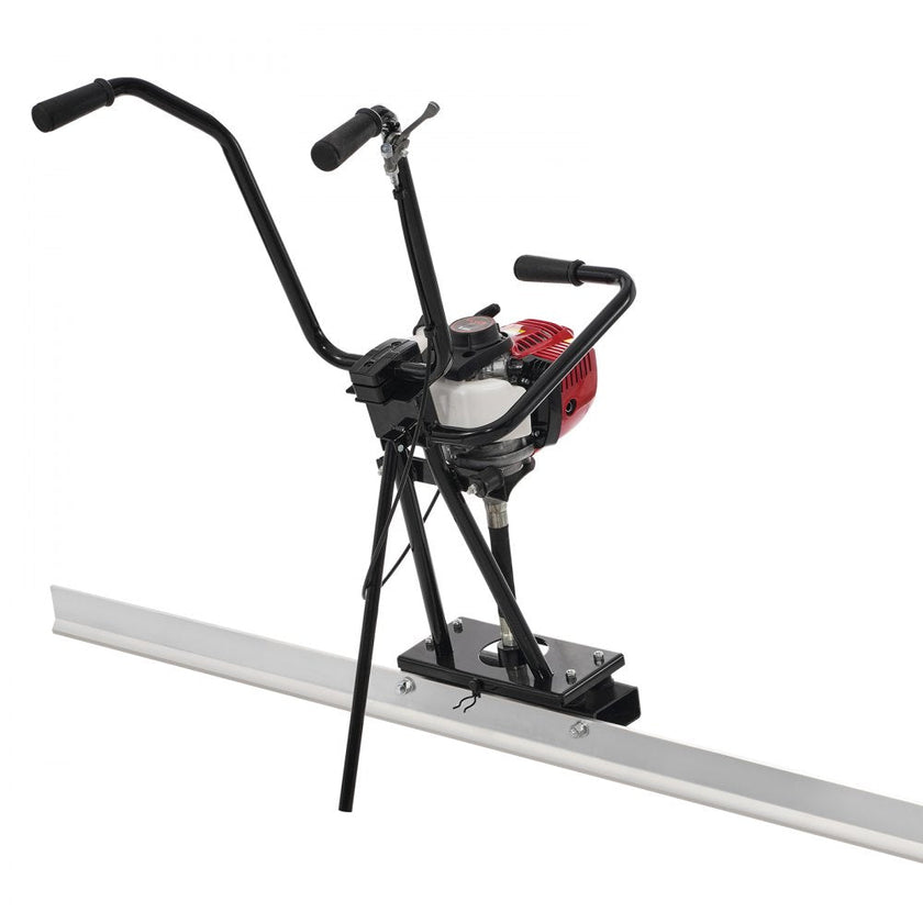 VEVOR Gas Concrete Power Screed, 6ft/8ft/11ft Aluminum Board Straight Edge Bar Set, 4 Stroke Cement Finishing Vibrating Motor w/ Height Adjustable Handles, High Efficient Concrete Tool 6500RPM