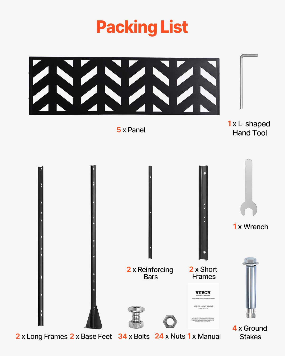 VEVOR Metal Privacy Screen 47