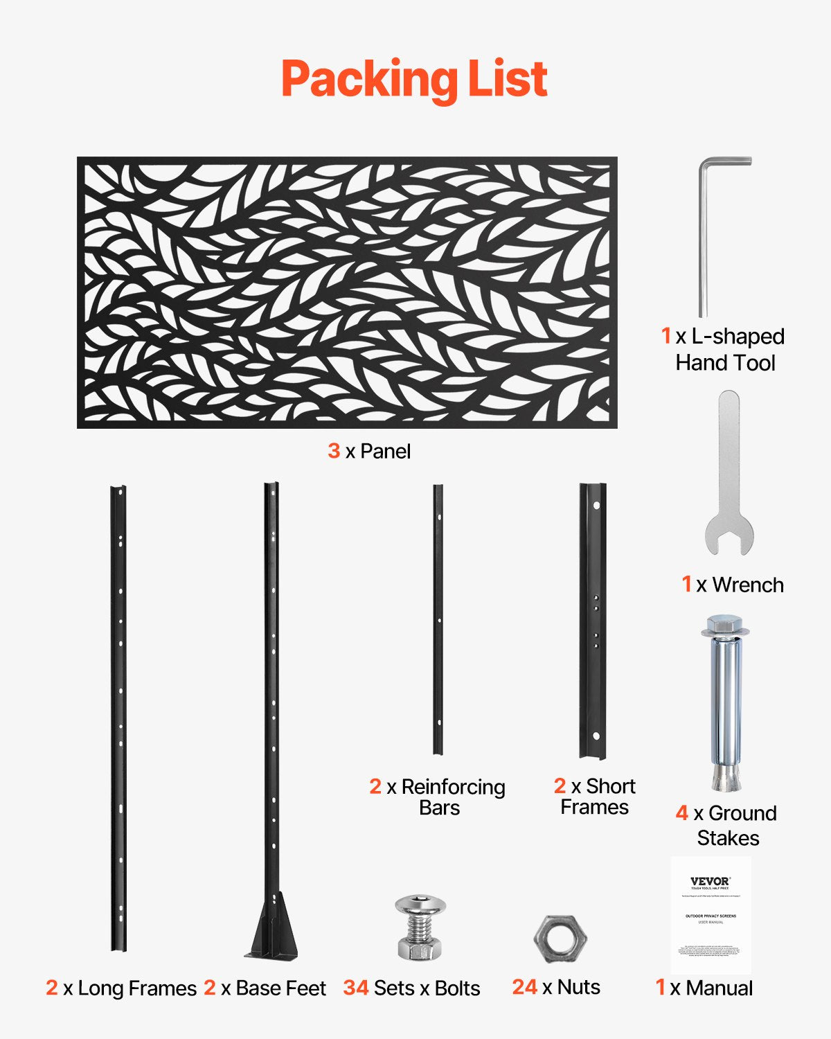 VEVOR Metal Privacy Screen 47