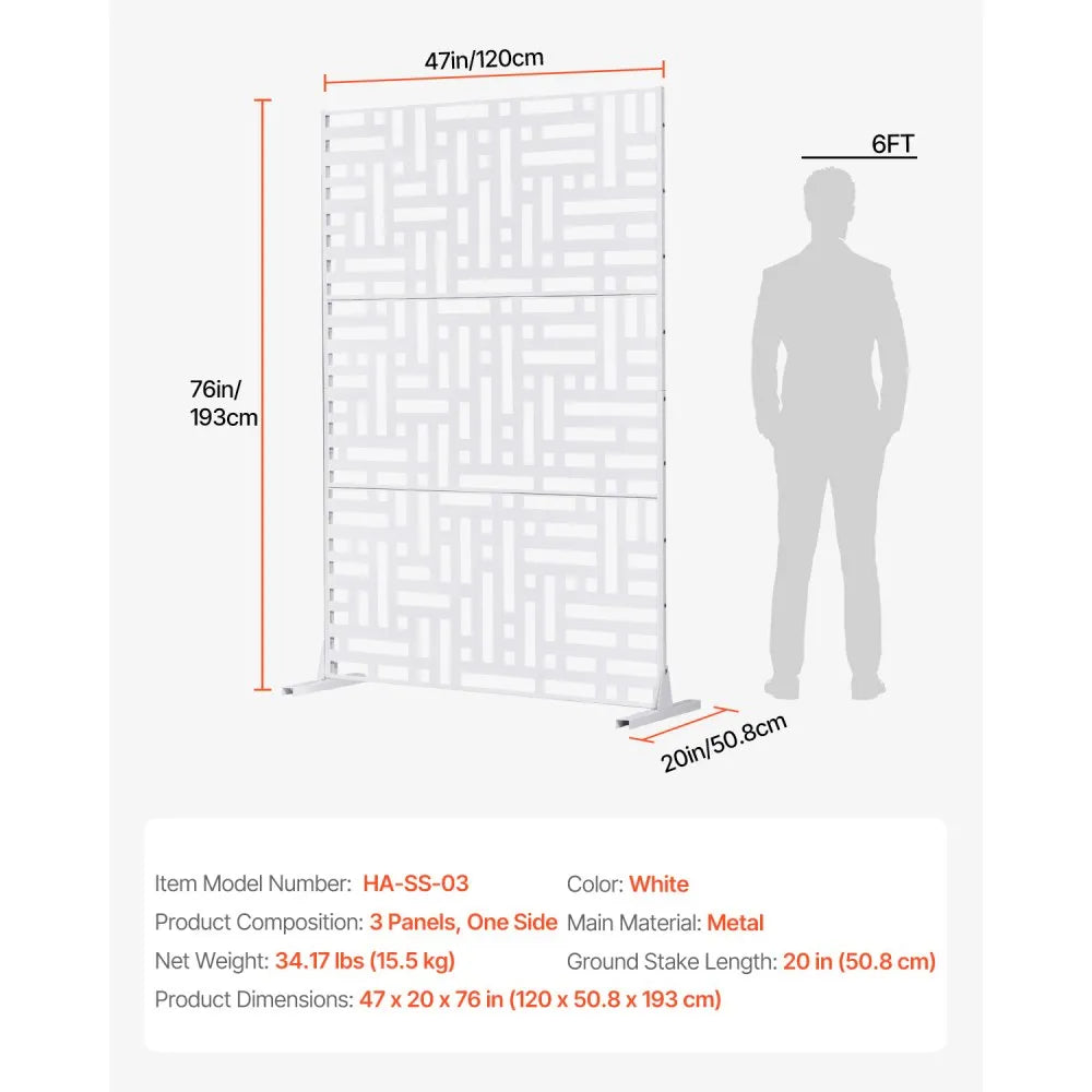 VEVOR Metal Privacy Screen 47