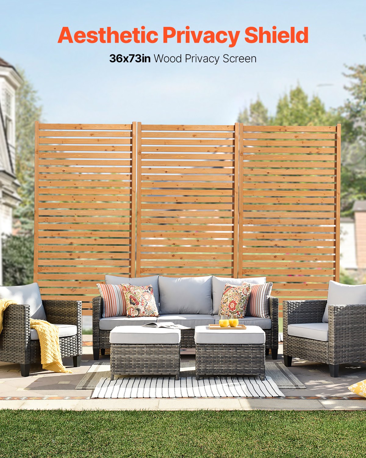 VEVOR Wooden Privacy Screen 36