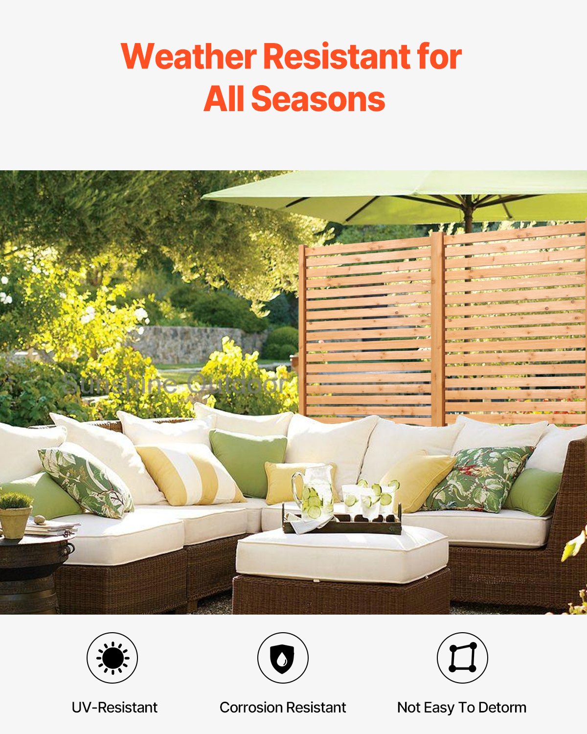 VEVOR Wooden Privacy Screen 36