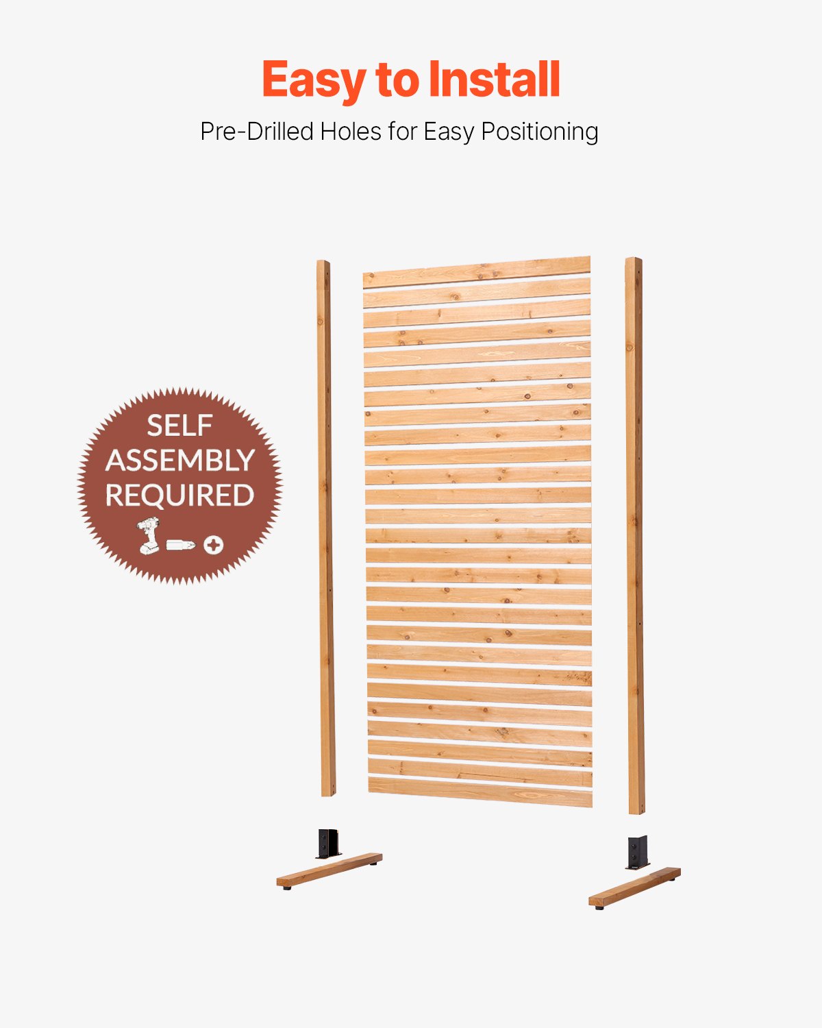 VEVOR Wooden Privacy Screen 36