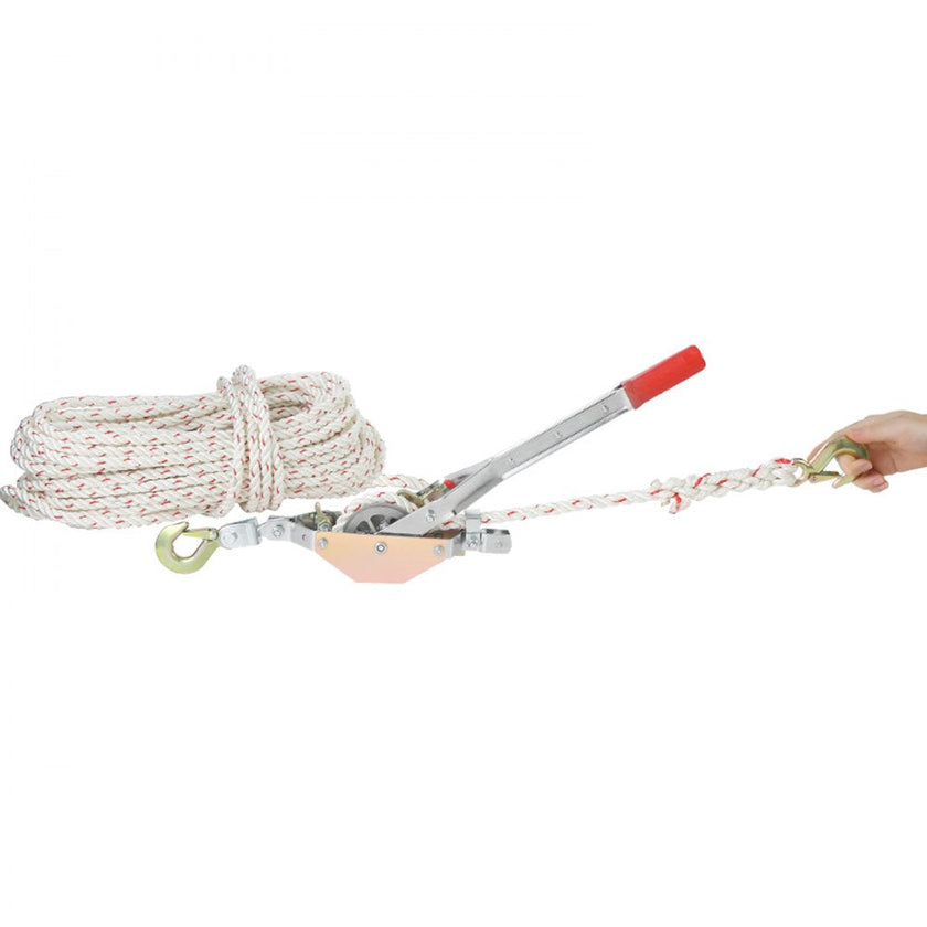 VEVOR Rope Puller, 3/4 Ton (1,653 lbs) Pulling Capacity, with 100' of 0.6