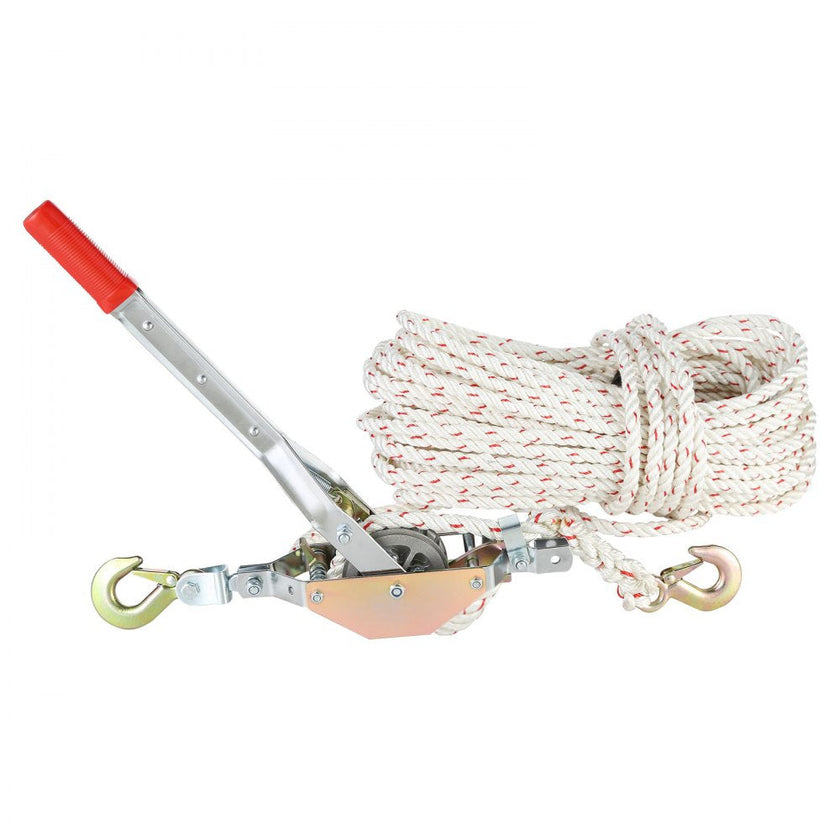 VEVOR Rope Puller, 3/4 Ton (1,653 lbs) Pulling Capacity, with 100' of 0.6