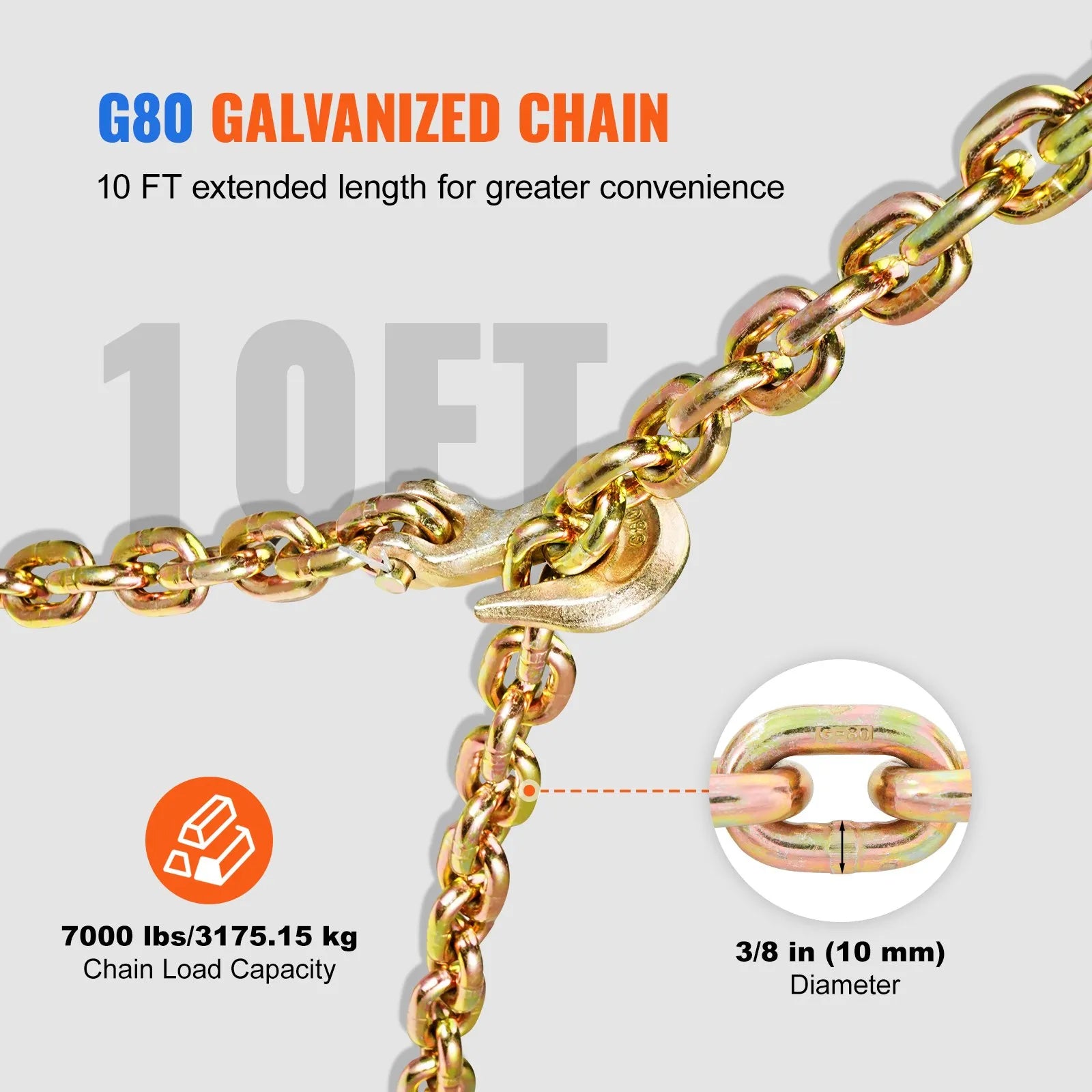 VEVOR Chain and Binder Kit 3/8