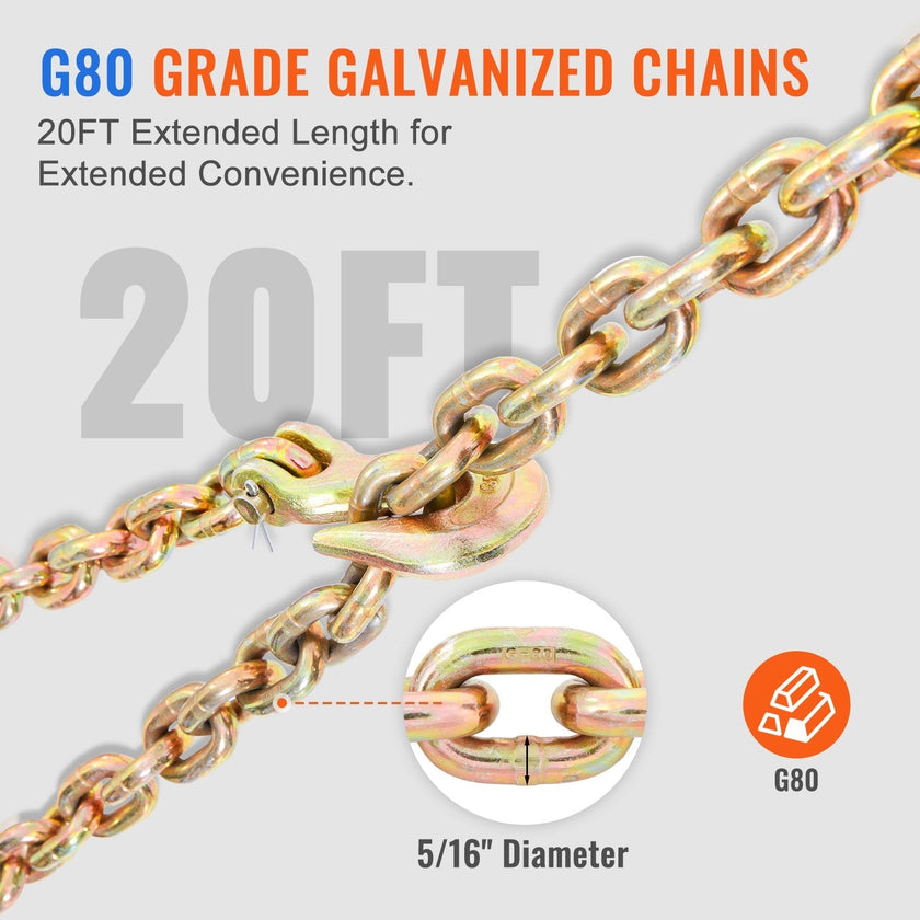 VEVOR Ratchet Chain Binder, 5/16
