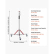 VEVOR Heavy Duty Light Stand with Casters Max Height 10.5ft/320cm Tripod Stand