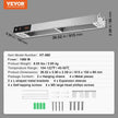 VEVOR French Fry Food Warmer, 850W Commercial Strip Food Heating Lamp, Electric Stainless Steel Warming Light Dump Station, Overhead 104-122°F Fries Warmer for Chip Buffet Kitchen Restaurant, Silver