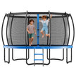 16 ft Outdoor Trampoline with Safety Enclosure Net & Heavy-Duty Steel Frame