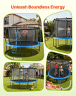 16 ft Outdoor Trampoline with Safety Enclosure Net & Heavy-Duty Steel Frame