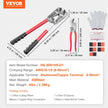 VEVOR Battery Cable Lug Crimping Tool, 10-1/0AWG with Cable Cutter and 95PCS Copper Ring Terminals, 6 Wire Sizes Crimping Die and 100pcs Heat Shrink Tubes, for Heavy Duty Wire Lugs