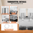 VEVOR Commercial Beverage Dispenser, 13.6 Qt 12L 2 Tanks Ice Tea Drink Machine, 280W 304 Stainless Steel Juice Dispenser with 41?-53.6? Thermostat Controller, for Cold Drink Restaurant Hotel Party