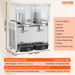 VEVOR Commercial Beverage Dispenser, 13.6 Qt 12L 2 Tanks Ice Tea Drink Machine, 280W 304 Stainless Steel Juice Dispenser with 41?-53.6? Thermostat Controller, for Cold Drink Restaurant Hotel Party