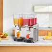 VEVOR Commercial Beverage Dispenser, 13.6 Qt 12L 2 Tanks Ice Tea Drink Machine, 280W 304 Stainless Steel Juice Dispenser with 41?-53.6? Thermostat Controller, for Cold Drink Restaurant Hotel Party