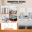 VEVOR Commercial Beverage Dispenser, 13.6 Qt 12L 3 Tanks Ice Tea Drink Machine, 620W 304 Stainless Steel Juice Dispenser with 41?-53.6? Thermostat Controller, for Cold Drink Restaurant Hotel Party
