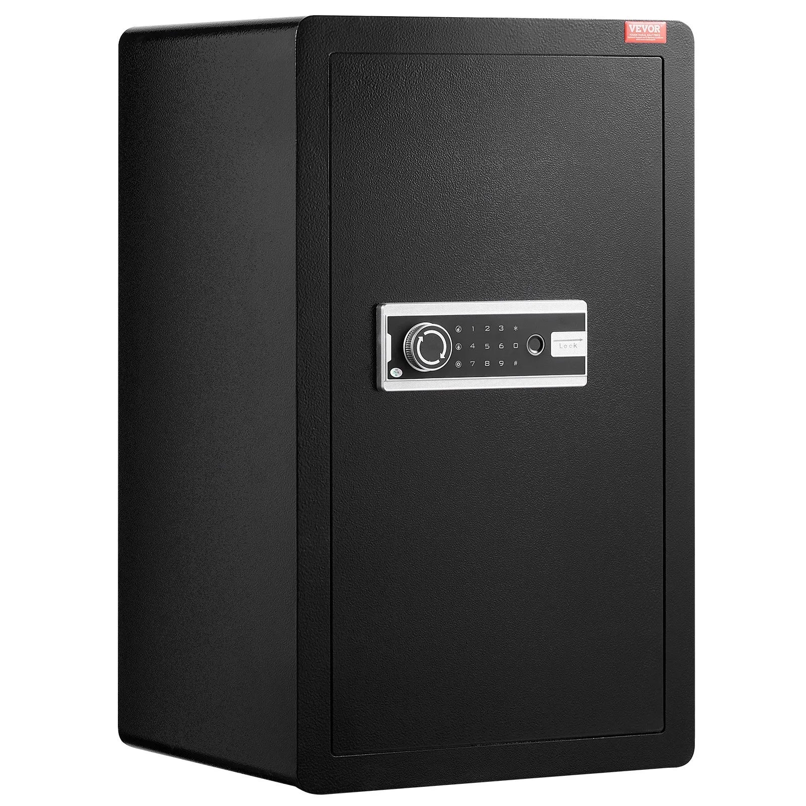 VEVOR Single Door 3.5 cu.ft Safe Box with Key Lock Password & Fingerprint Black