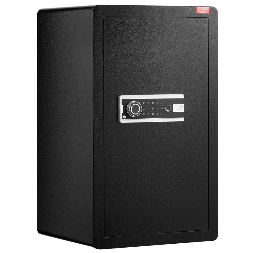 VEVOR Single Door 3.5 cu.ft Safe Box with Key Lock Password & Fingerprint Black