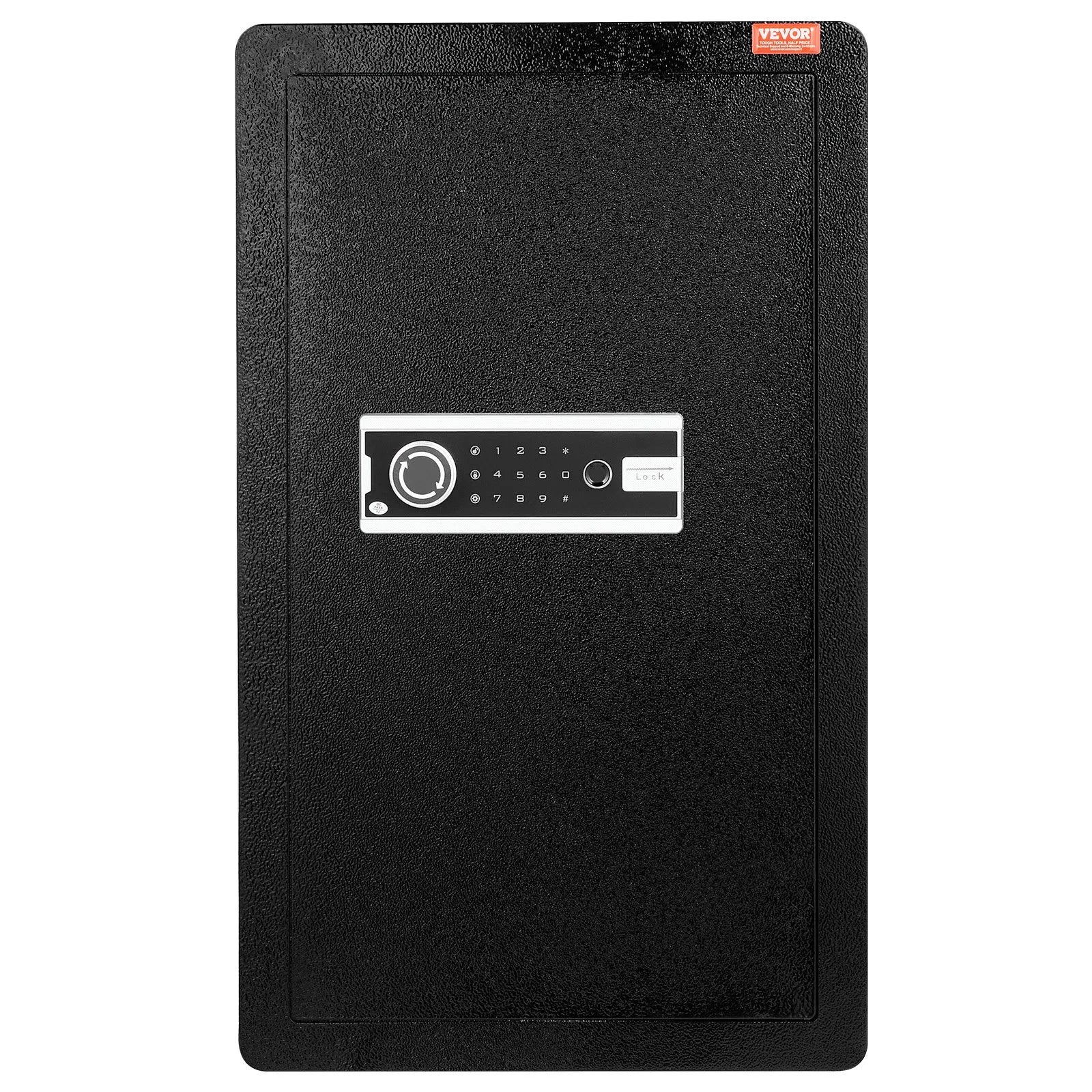 VEVOR Single Door 3.5 cu.ft Safe Box with Key Lock Password & Fingerprint Black
