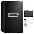 VEVOR Single Door 3.5 cu.ft Safe Box with Key Lock Password & Fingerprint Black