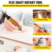 VEVOR S-R Hanging Flex Shaft Grinder 230W Rotary Tool with Stepless Speed Foot Pedal Rotary Carver 0-180000rmp for Carving, Buffing,Drilling,Polishing (6mm flexshaft), Grey