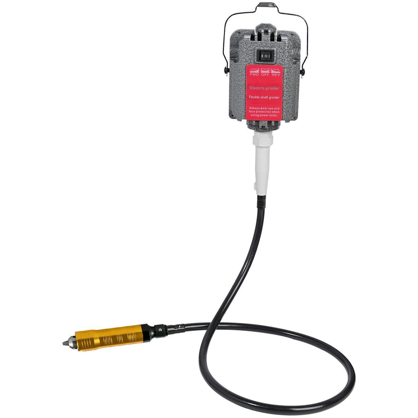 VEVOR S-R Hanging Flex Shaft Grinder 230W Rotary Tool with Stepless Speed Foot Pedal Rotary Carver 0-180000rmp for Carving, Buffing,Drilling,Polishing (6mm flexshaft), Grey