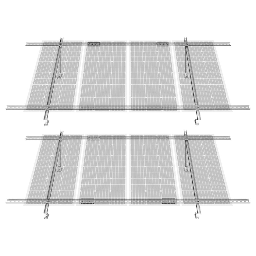 VEVOR 2 Sets Multi-Pieces Solar Panel Mounting Brackets 30°-60° Adjustable