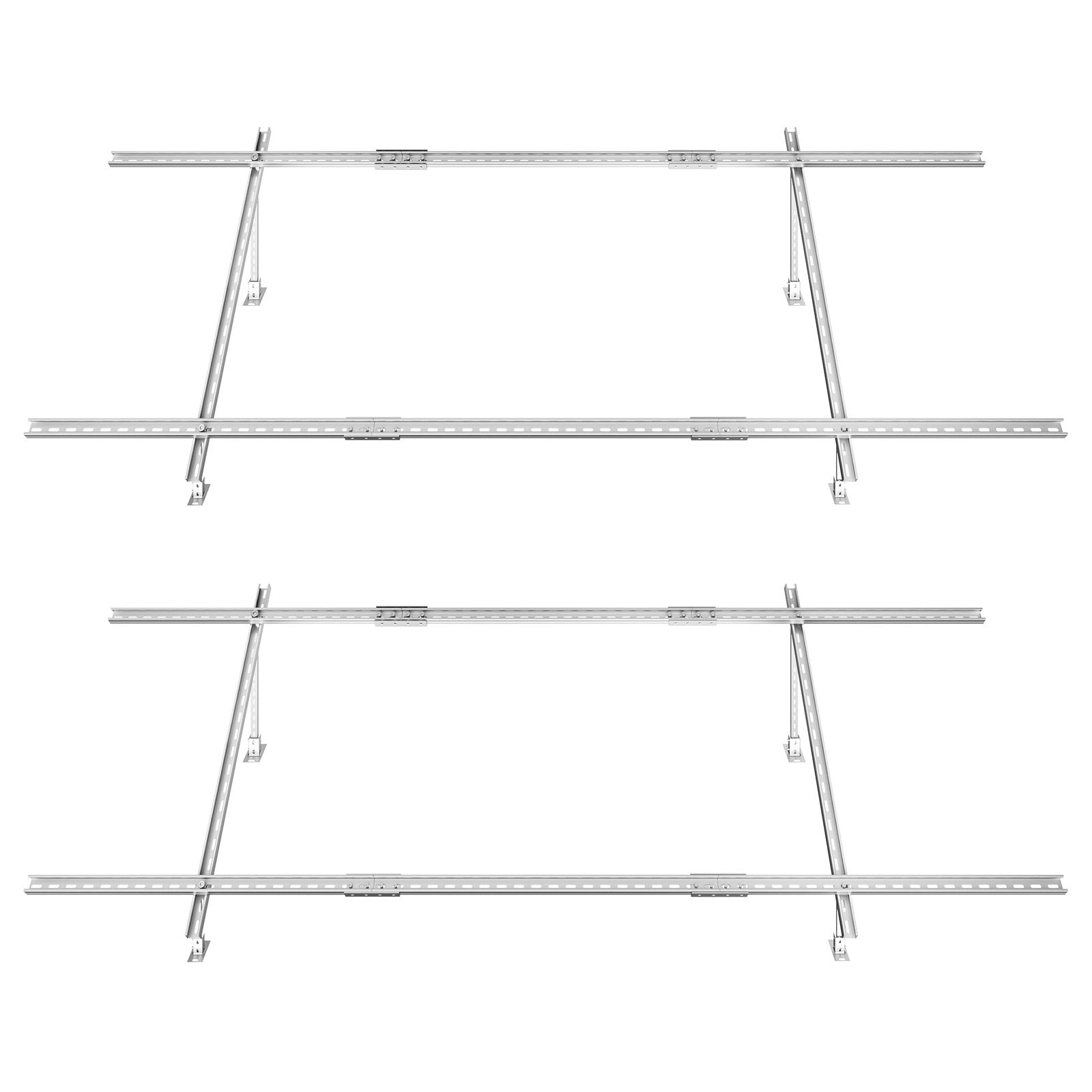 VEVOR 2 Sets Multi-Pieces Solar Panel Mounting Brackets 30°-60° Adjustable