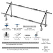 VEVOR 2 Sets Multi-Pieces Solar Panel Mounting Brackets 30°-60° Adjustable