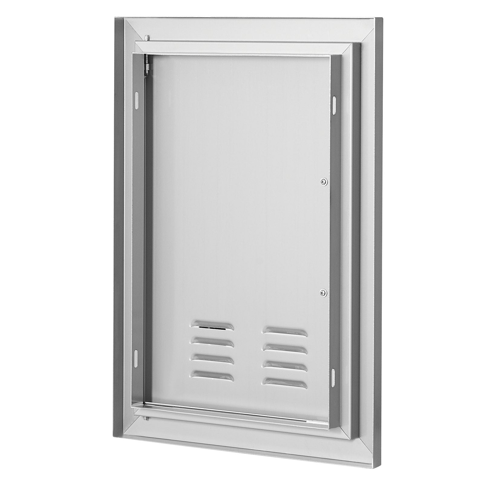 VEVOR BBQ Access Door, 14W x 20H Inch Single Outdoor Kitchen Door, Stainless Steel Flush Mount Door, Wall Vertical Door with Handle and vents, for BBQ Island, Grilling Station, Outside Cabinet