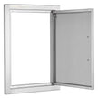 VEVOR BBQ Access Door, 14W x 20H Inch Single Outdoor Kitchen Door, Stainless Steel Flush Mount Door, Wall Vertical Door with Handle, for BBQ Island, Grilling Station, Outside Cabinet