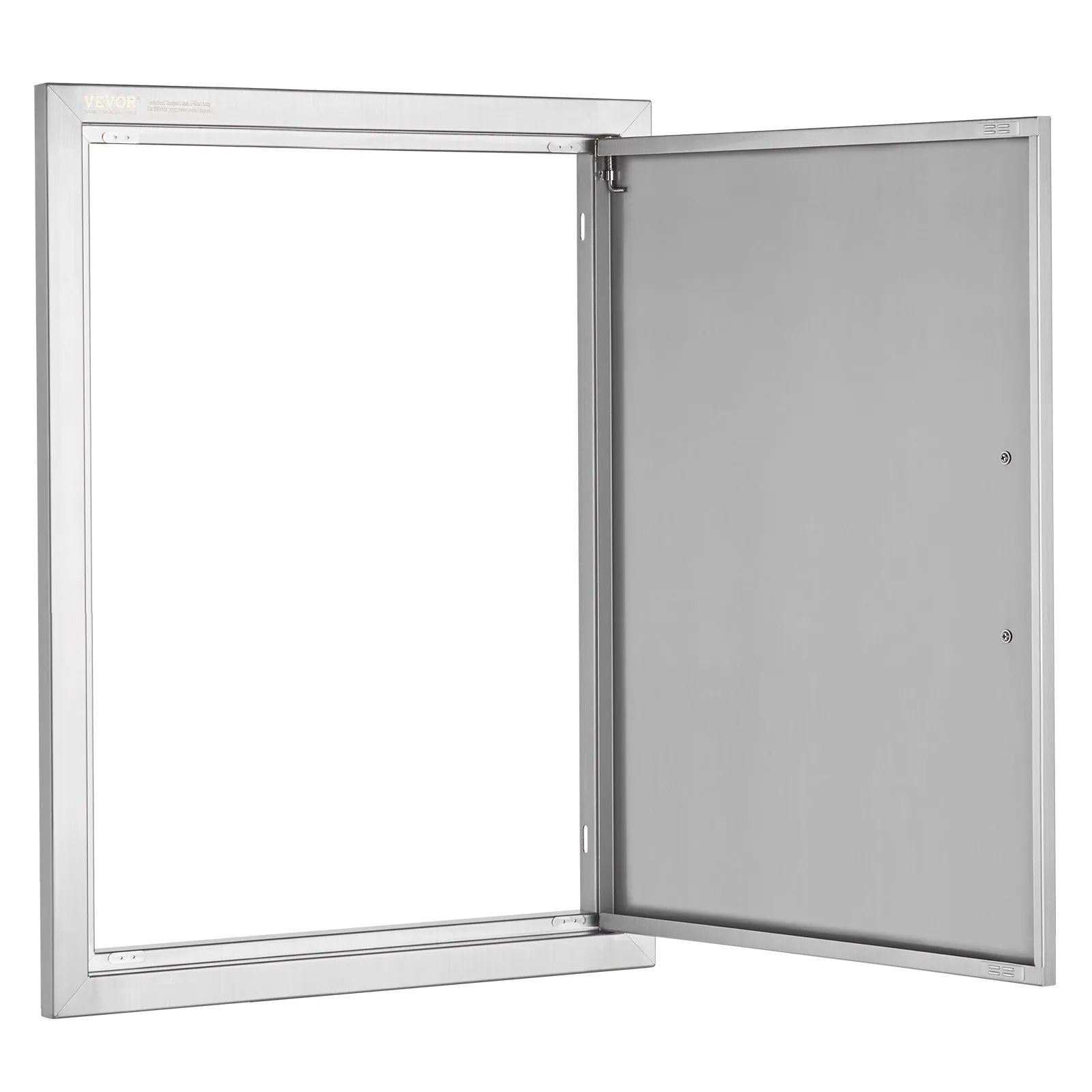 VEVOR BBQ Access Door, 20W x 27H Inch Single Outdoor Kitchen Door, Stainless Steel Flush Mount Door, Wall Vertical Door with Handle, for BBQ Island, Grilling Station, Outside Cabinet