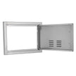 VEVOR BBQ Access Door, 20W x 14H Inch Single Outdoor Kitchen Door, Stainless Steel Flush Mount Door, Wall Vertical Door with Handle and vents, for BBQ Island, Grilling Station, Outside Cabinet