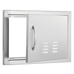 VEVOR BBQ Access Door, 20W x 14H Inch Single Outdoor Kitchen Door, Stainless Steel Flush Mount Door, Wall Vertical Door with Handle and vents, for BBQ Island, Grilling Station, Outside Cabinet
