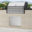 VEVOR BBQ Access Door, 27W x 20H Inch Single Outdoor Kitchen Door, Stainless Steel Flush Mount Door, Wall Vertical Door with Handle, for BBQ Island, Grilling Station, Outside Cabinet