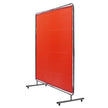VEVOR Welding Screen with Frame, 6' x 6' Welding Curtain Screen, Flame-Resistant Vinyl Welding Protection Screen on 4 Swivel Wheels (2 Lockable), Moveable & Professional for Workshop/Industrial, Red
