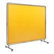 VEVOR Welding Screen with Frame, 6' x 8' Welding Curtain Screen, Flame-Resistant Vinyl Welding Protection Screen on 4 Swivel Wheel (2 Lockable), Moveable & Professional for Workshop/Industrial, Yellow