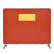 VEVOR Welding Screen with Frame, 6' x 8' Welding Curtain Screens, Flame-Resistant Vinyl Welding Protection Screen with 4 Swivel Wheels (2 Lockable) & Transparent Window for Workshop/Industrial, Red