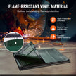 VEVOR Welding Screen with Frame, 6' x 8' Welding Curtain Screen, Flame-Resistant Vinyl Welding Protection Screen on 4 Swivel Wheels (2 Lockable), Moveable & Professional for Workshop/Industrial, Green